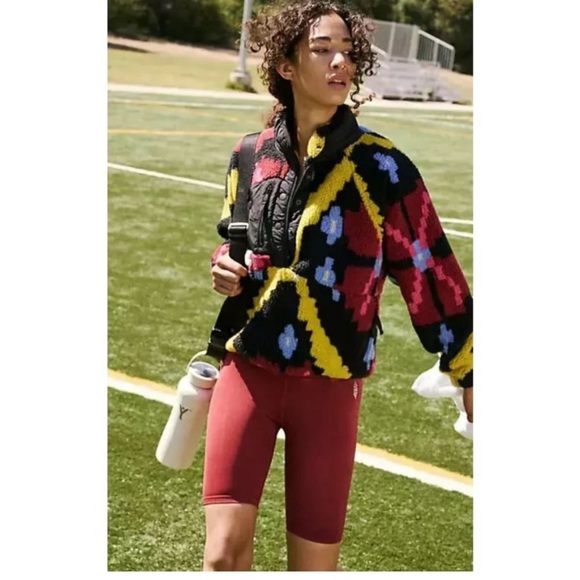Free People Movement Hit the slopes Moroccan Print NEW pullover fleece - Picture 2 of 7